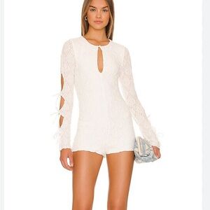 White Tularosa Dianne romper NWT